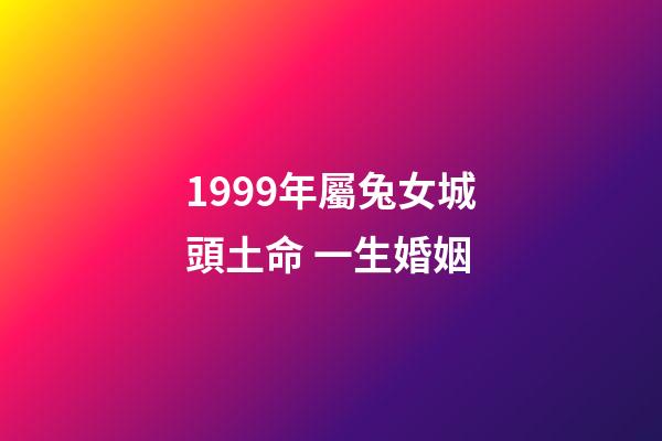 1999年屬兔女城頭土命 一生婚姻